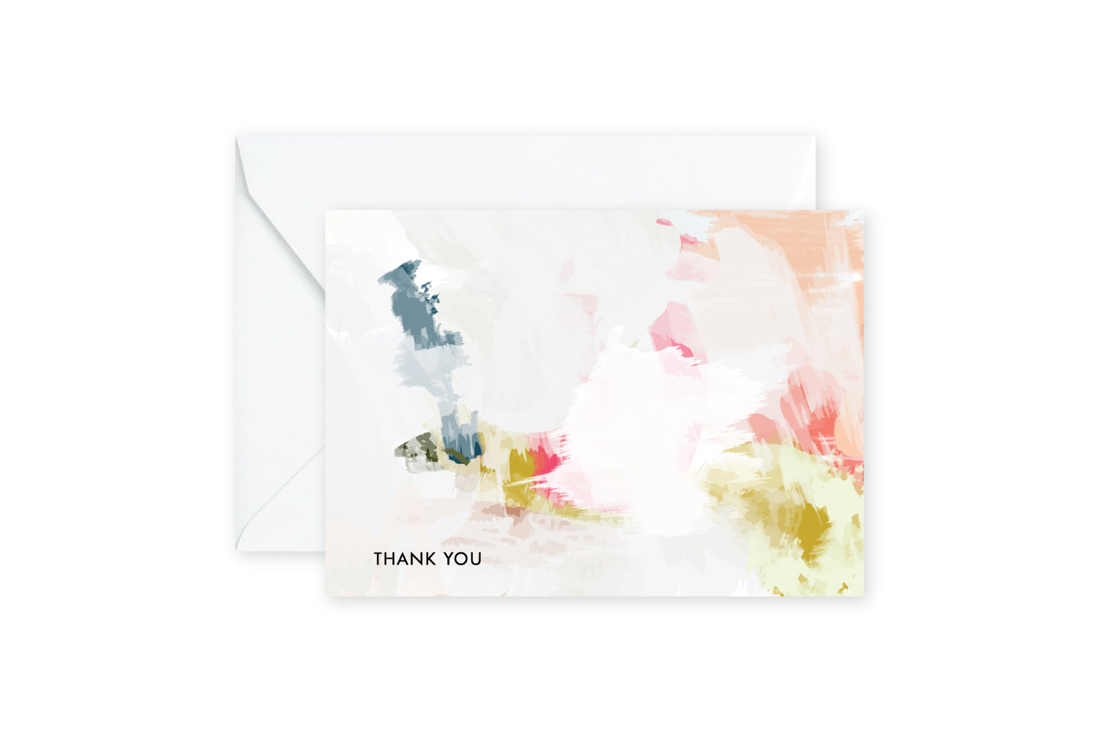 CoralWhite Abstract Notecards