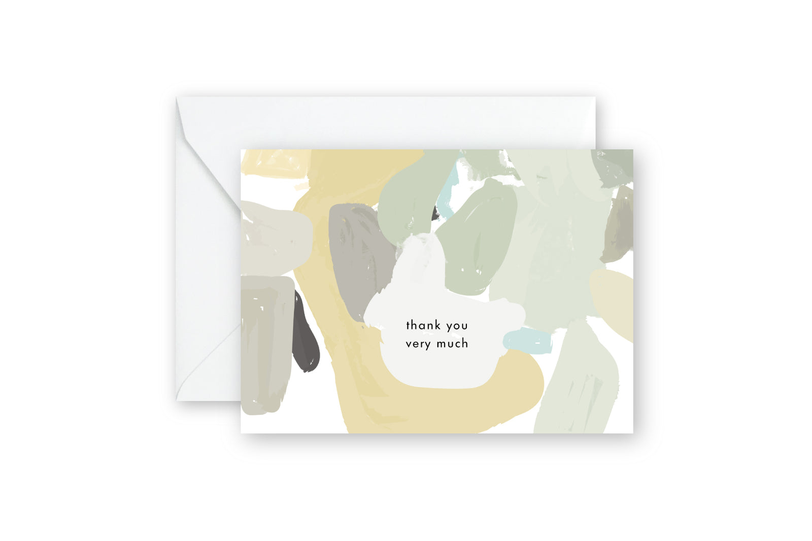 Abstract III THANK YOU Neutral Notecards