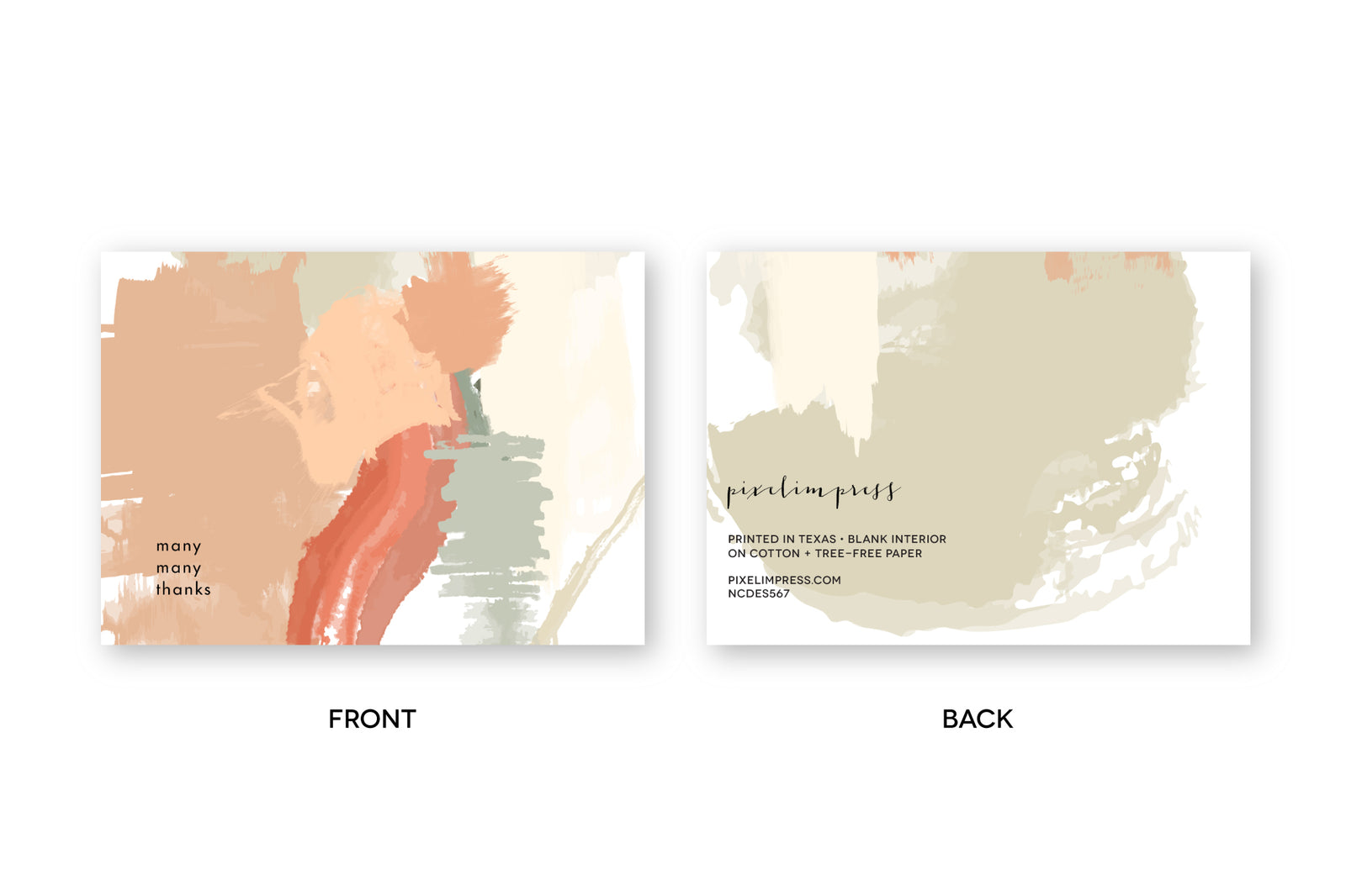 Muted Desert THANK YOU Notecards