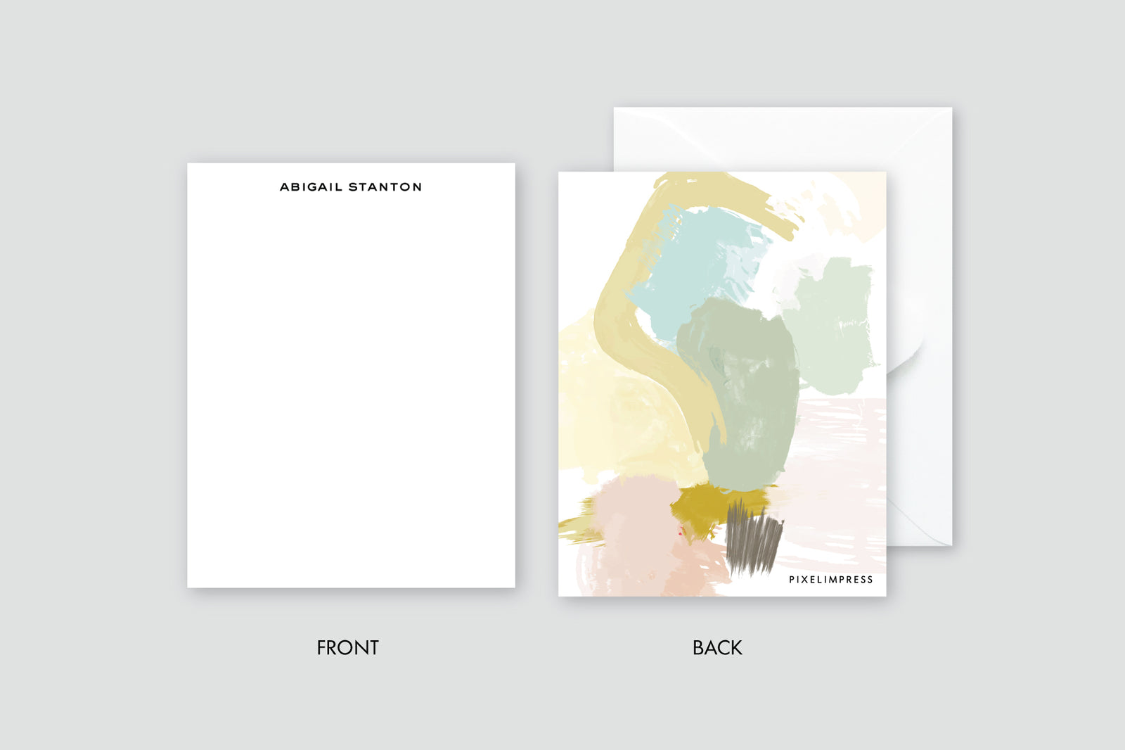 Muted Abstract Golds|Sage Stationery