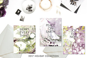 MERRY EVERYTHING Holiday Marble Card
