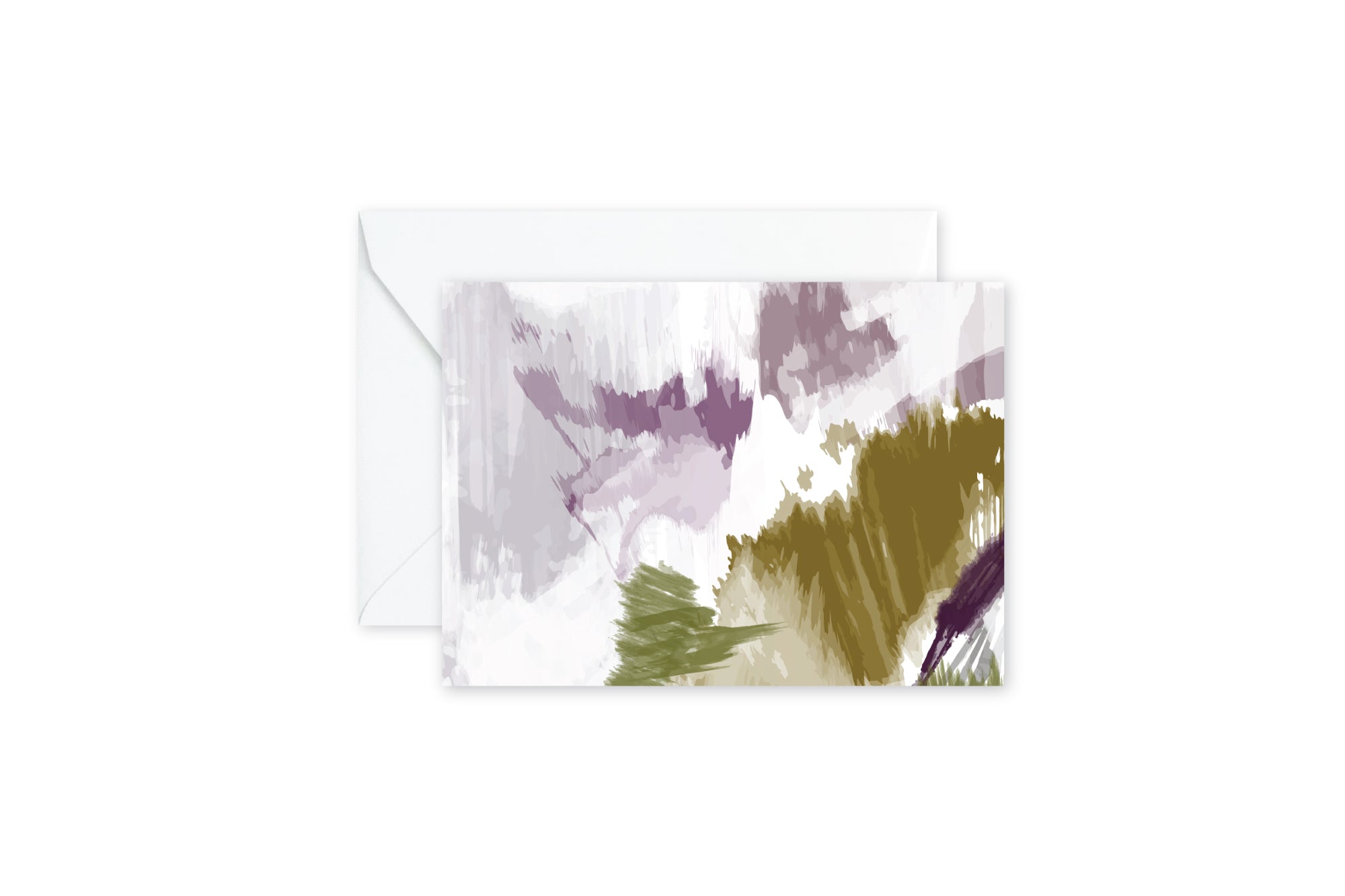 Plum Gold Abstract Notecards