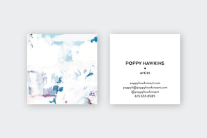 Abstract Blues|White Calling Cards