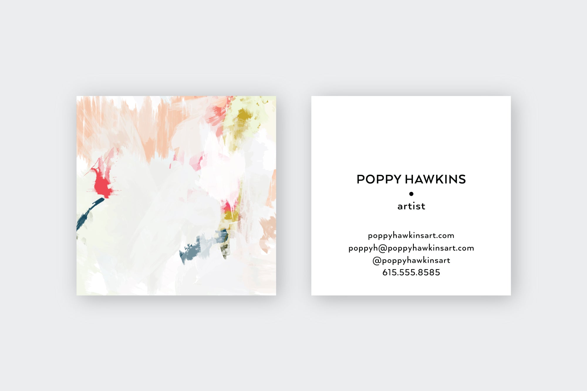 Abstract Confetti Calling Cards