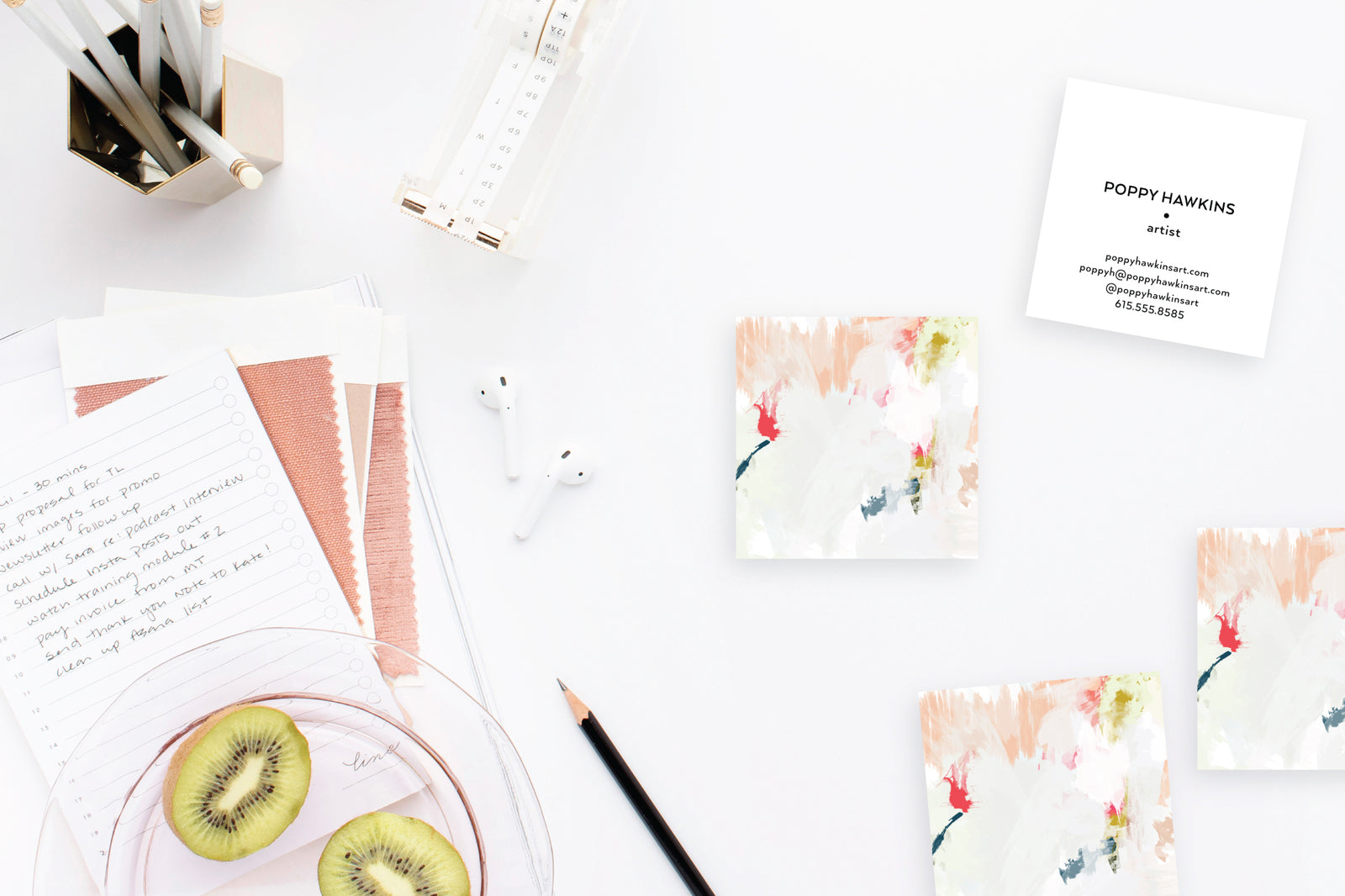 Abstract Confetti Calling Cards