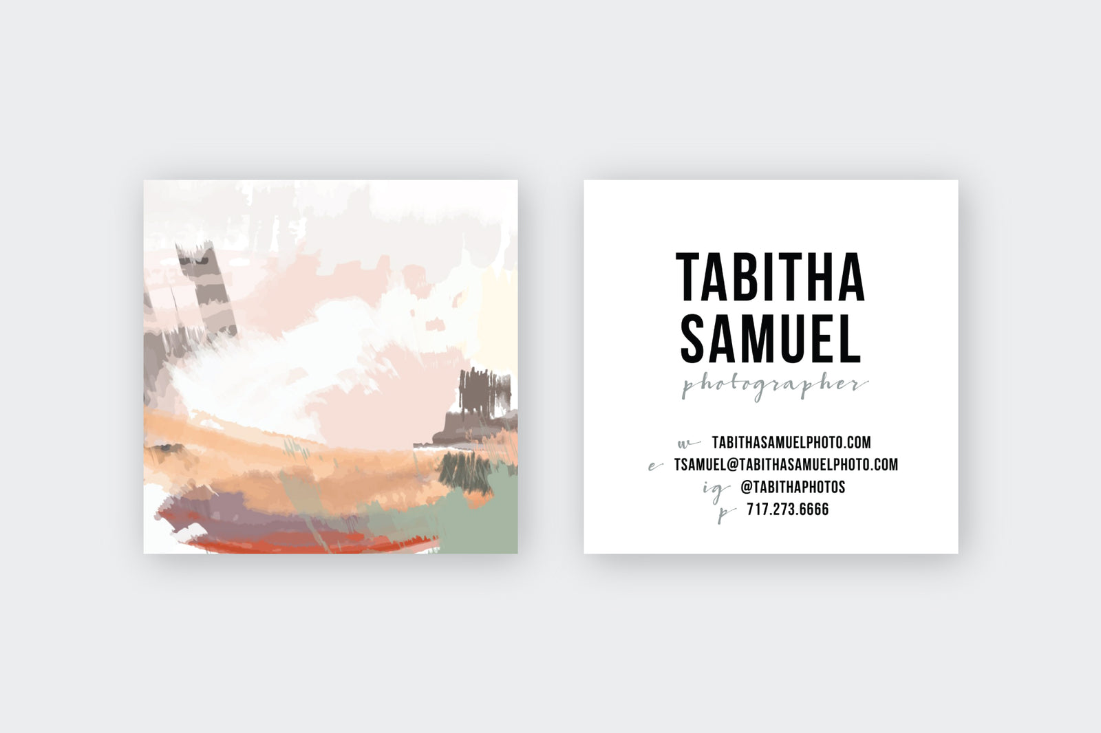 Muted Desert V Abstract Calling Cards