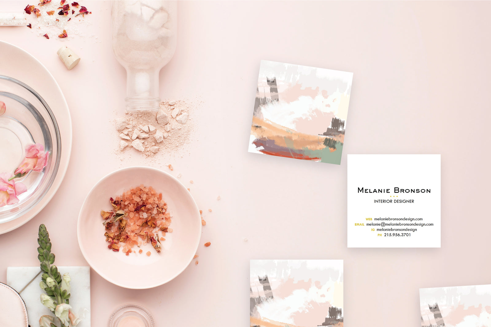 Muted Desert V Abstract Calling Cards