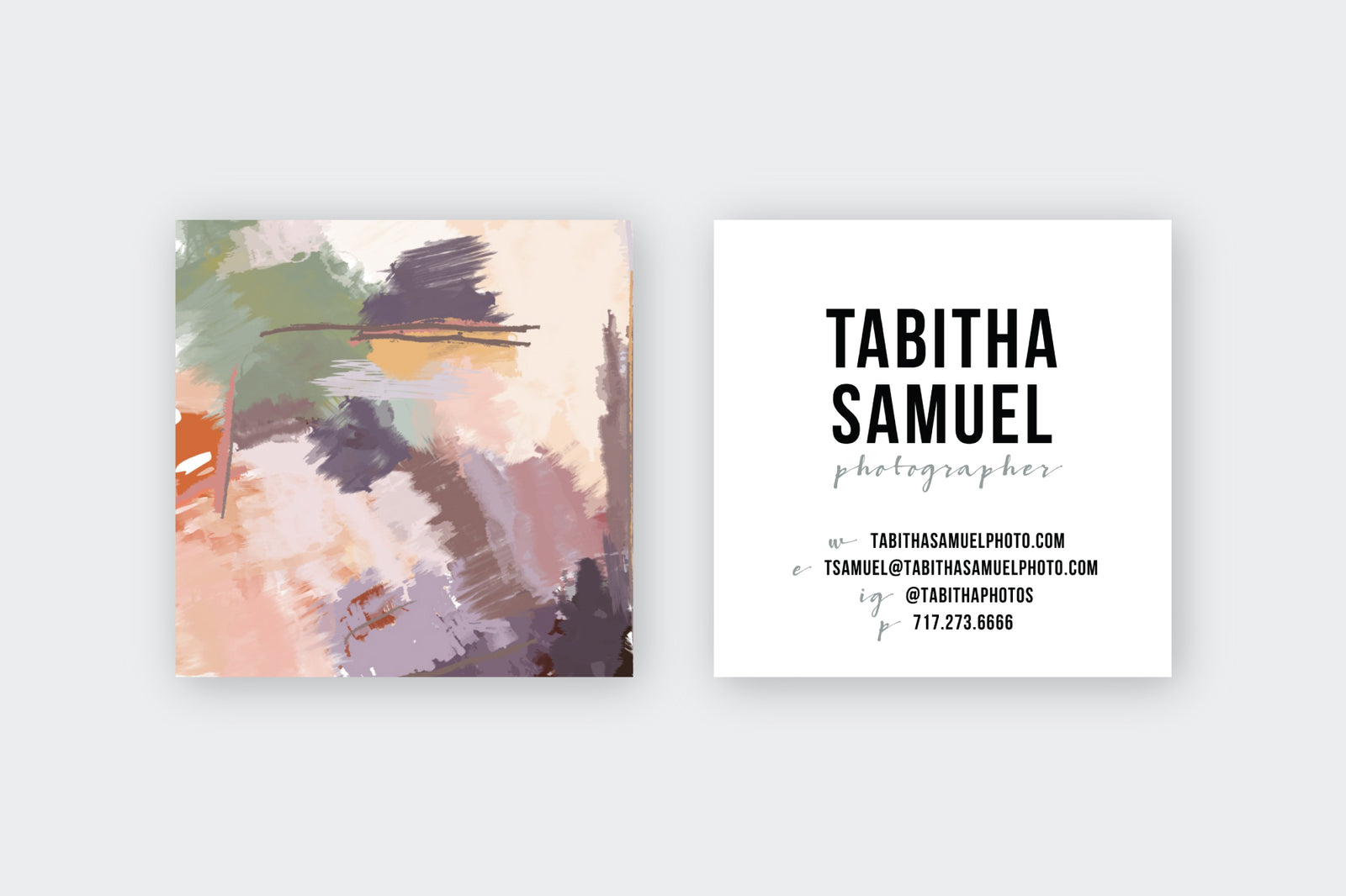 Muted Desert III Abstract Calling Cards