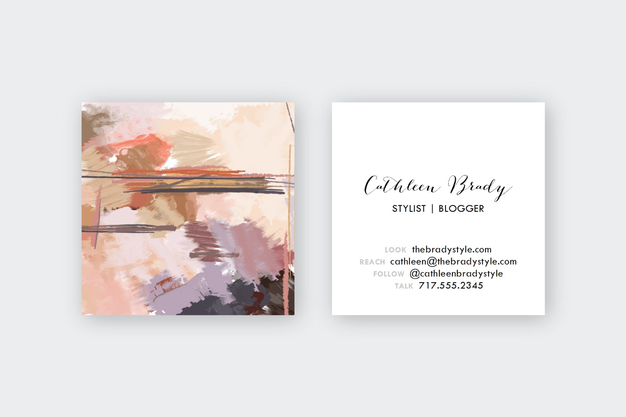 Muted Desert II Abstract Calling Cards