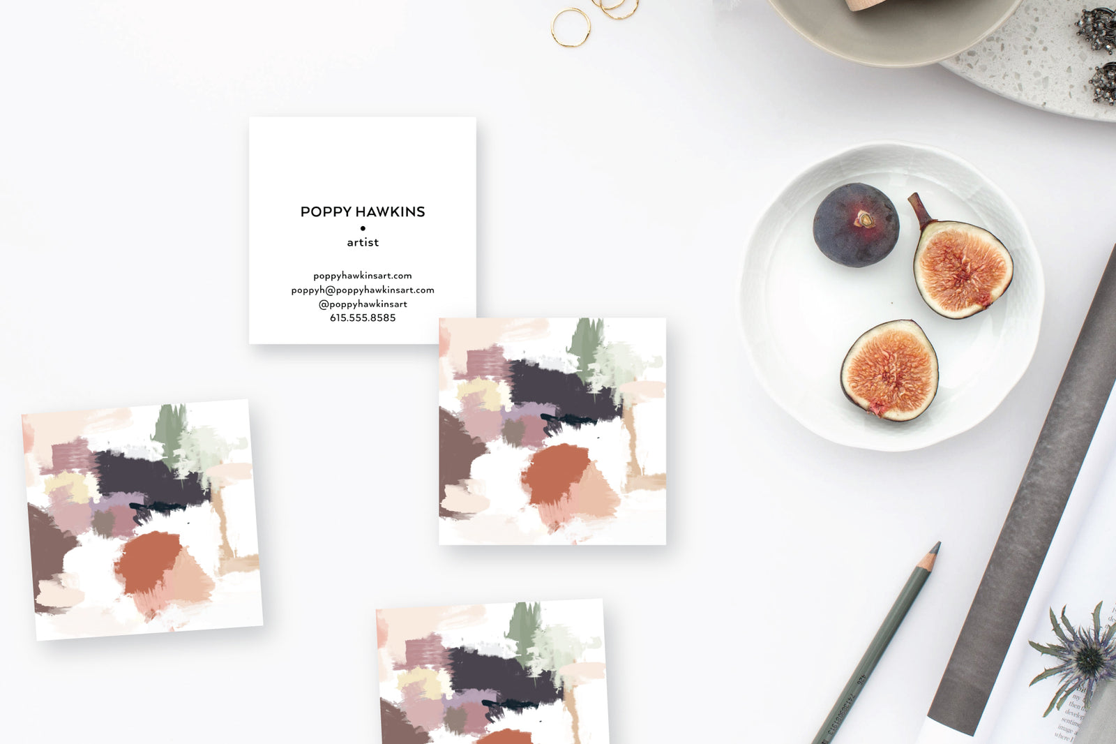 Muted Desert I Abstract Calling Cards