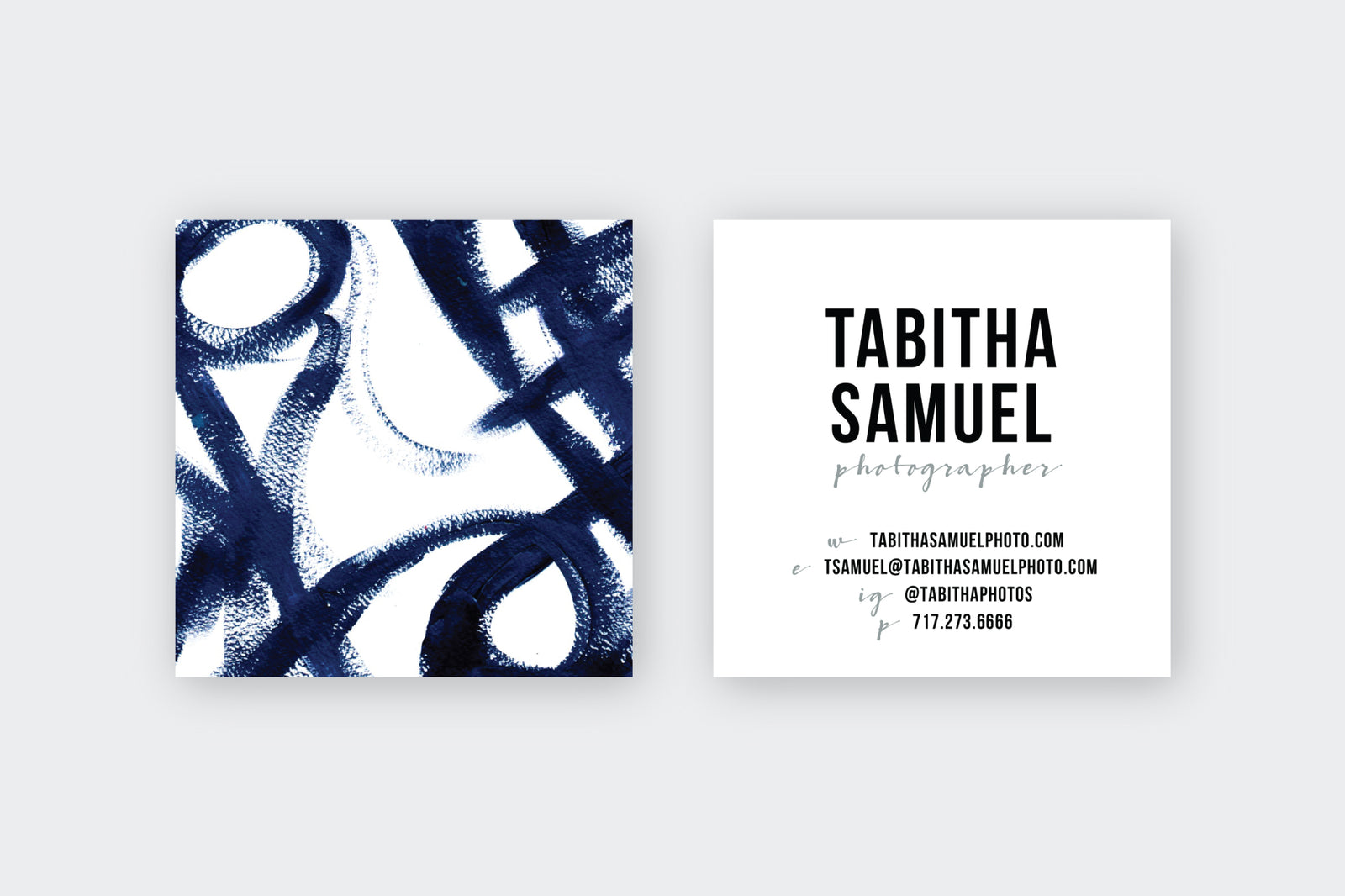 Navy Graffiti Artwork Calling Cards