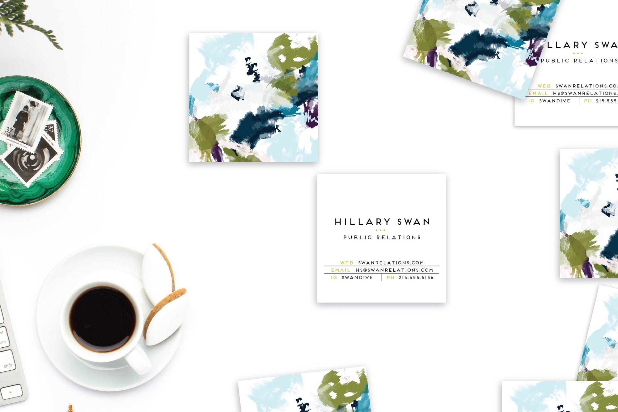 Abstract #9 Calling Cards | Square Blogger Cards Lifestyle