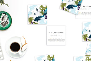 Abstract #9 Calling Cards | Square Blogger Cards Lifestyle