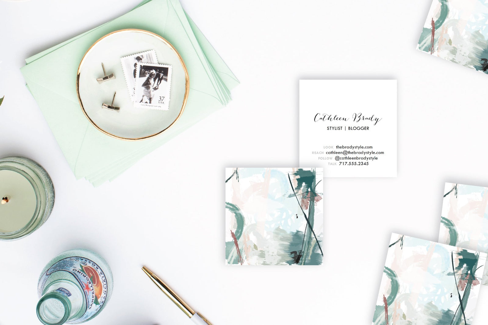 Pastel #4 Abstract Calling Cards