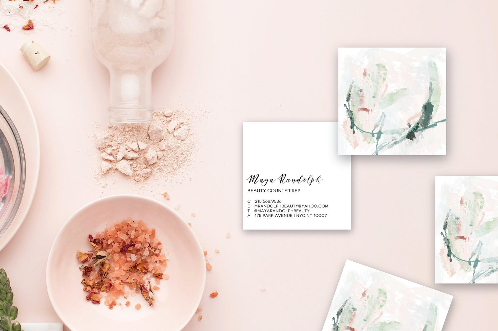 Pastel #1 Abstract Calling Cards