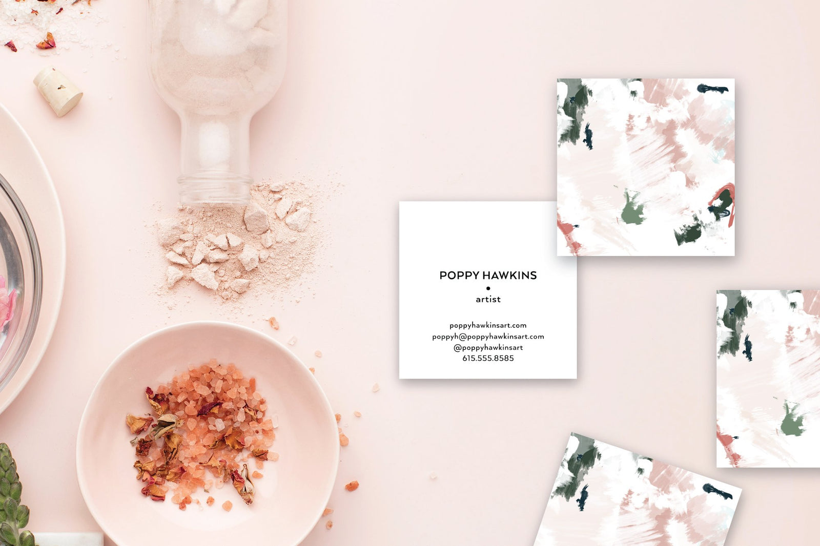 Pastel #5 Abstract Calling Cards