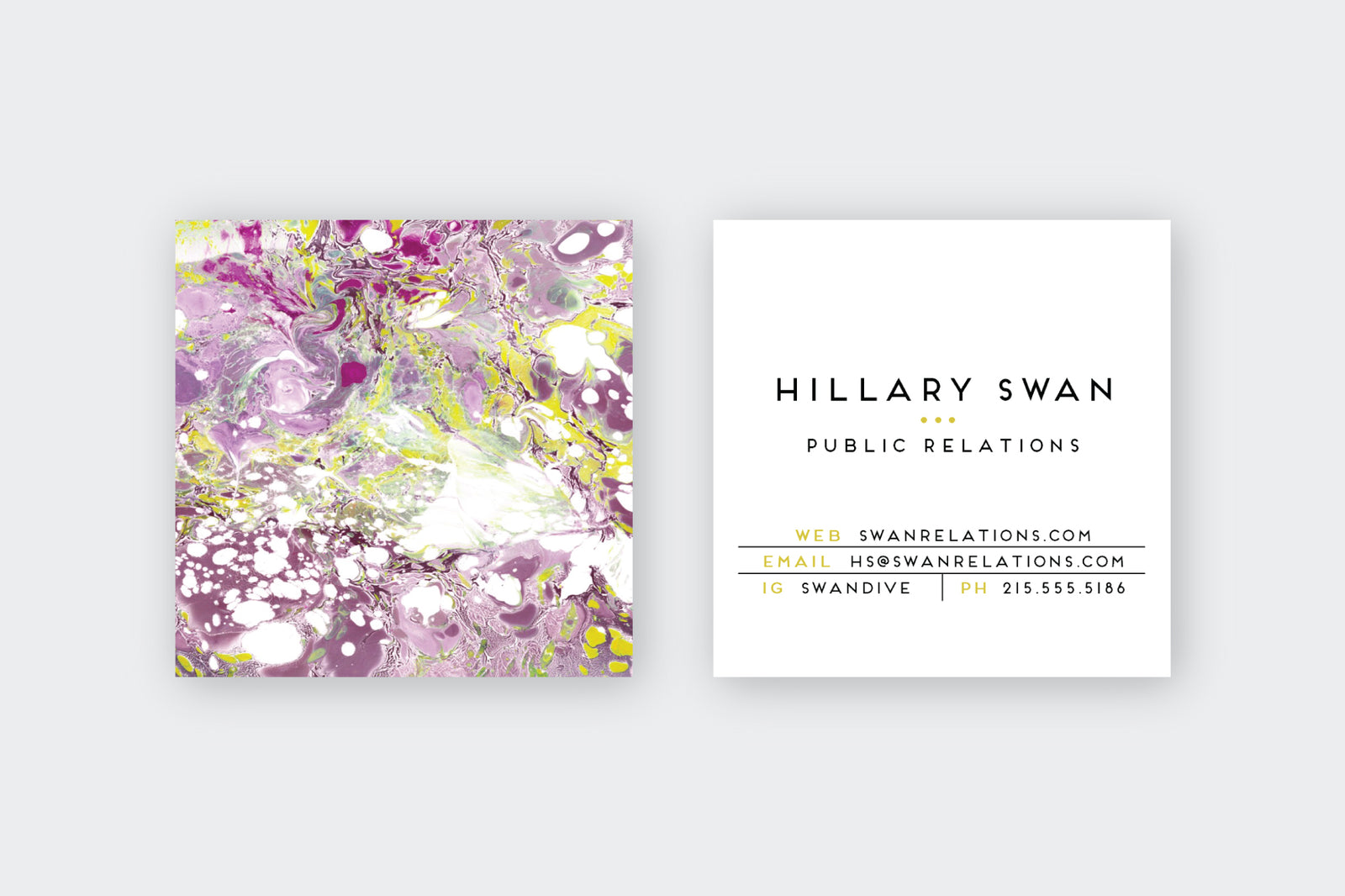 Magenta|Purple|Violet Marble Calling Cards