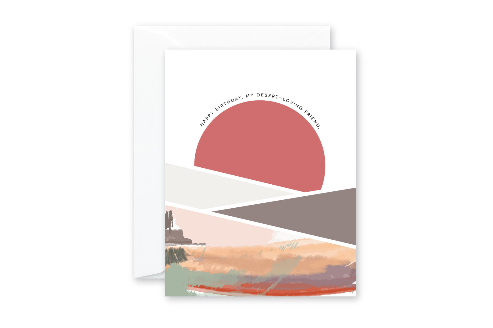 HAPPY BIRTHDAY,DESERT-LOVING FRIEND. Birthday Desert Mod Greeting Card