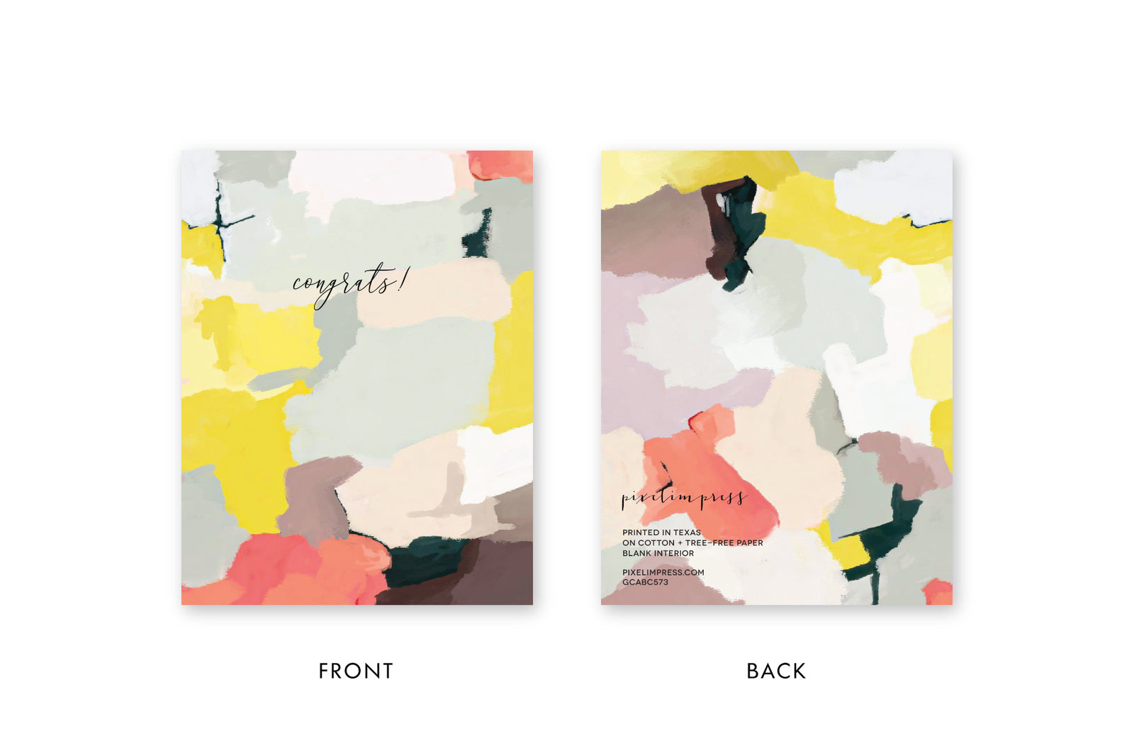 CONGRATS Abstract GREETING CARD