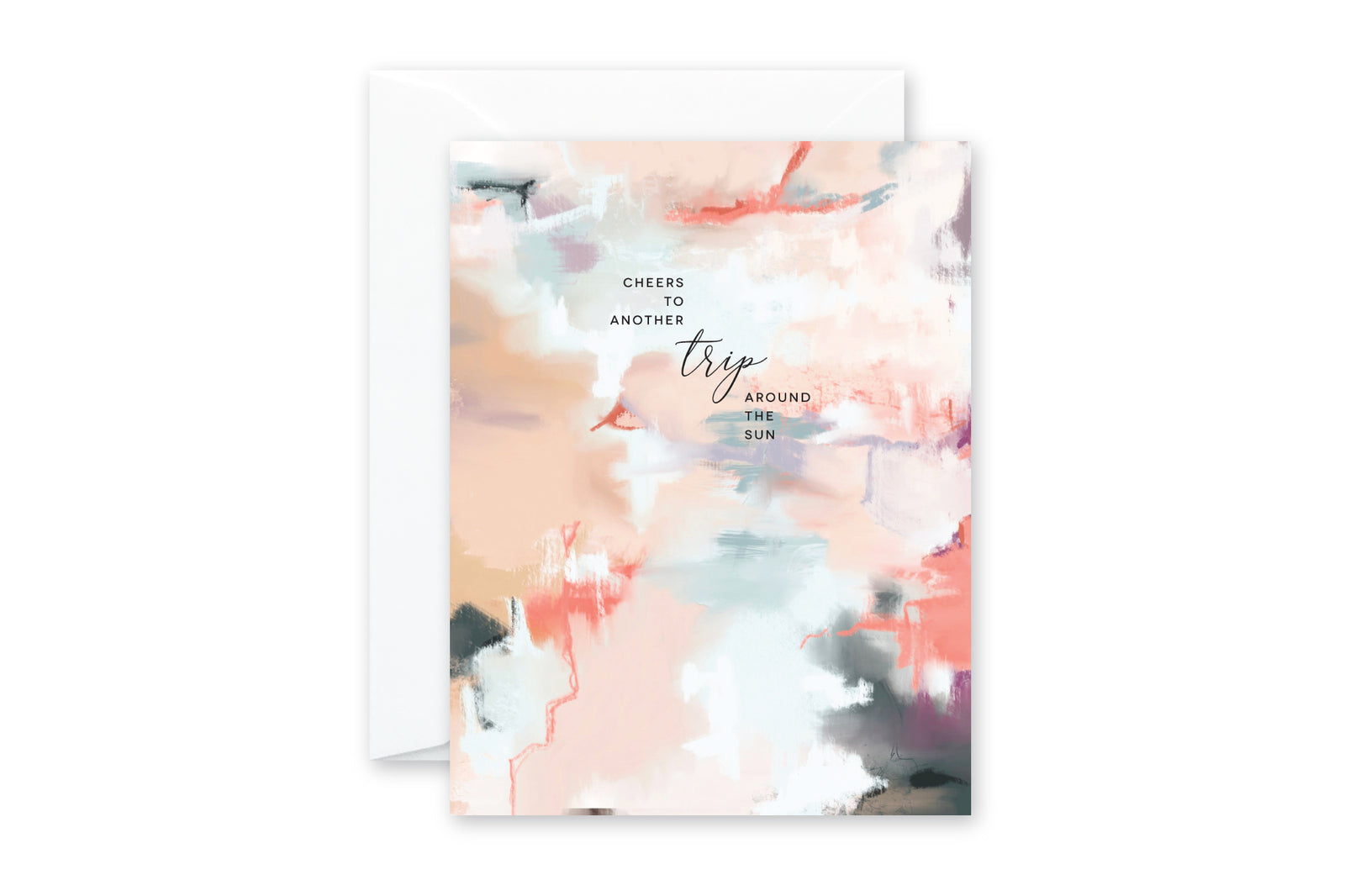 TRIP AROUND THE SUN Abstract GREETING CARD