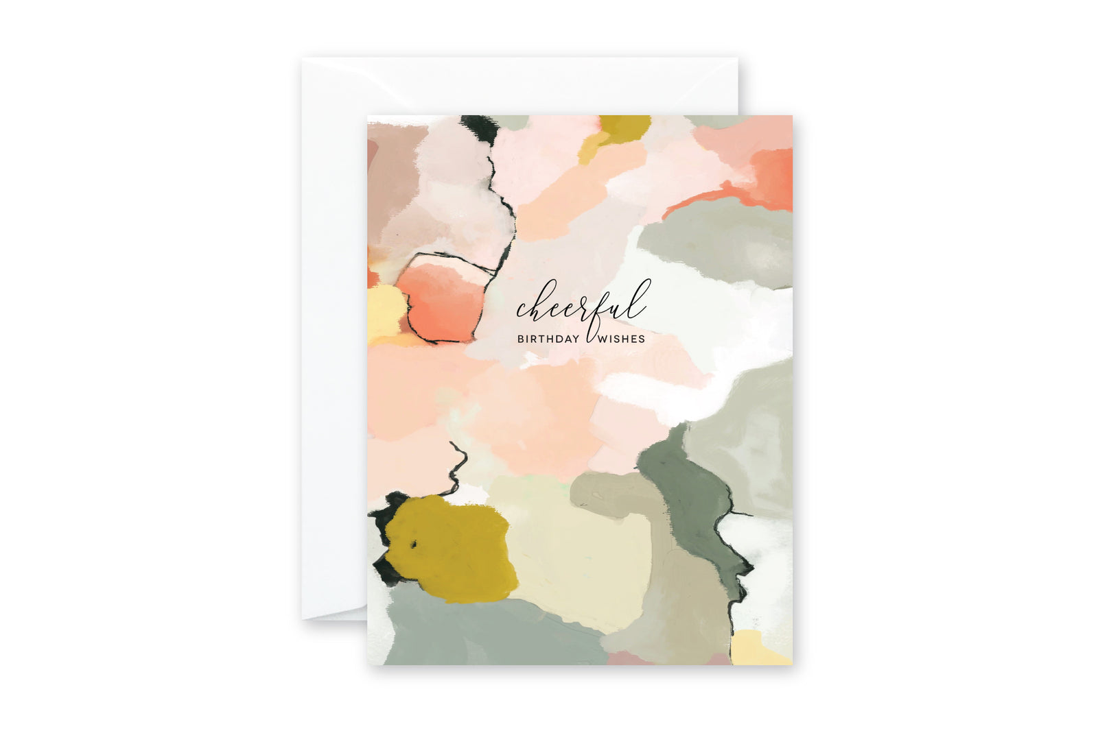Cheerful Birthday Wishes Greeting card with colorful abstract design