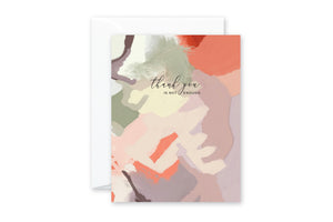 THANK YOU IS NOT ENOUGH Abstract GREETING CARD