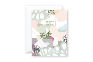 PLANT LOVER Birthday Abstract Greeting Card