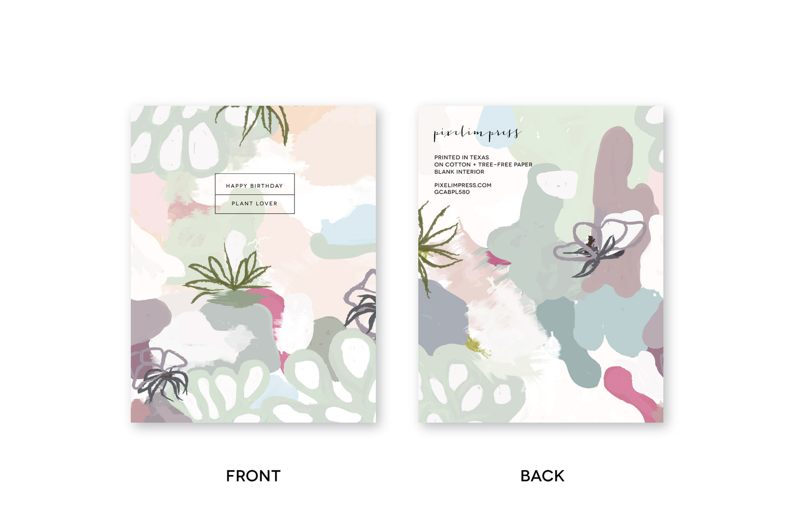 PLANT LOVER Birthday Abstract Greeting Card