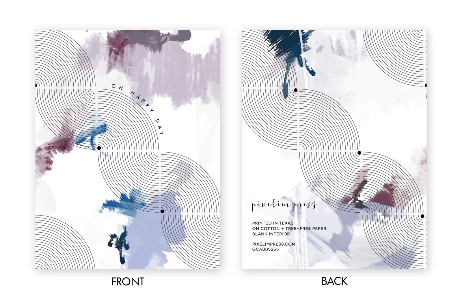 oh happy day abstract greeting card by pixelimpress