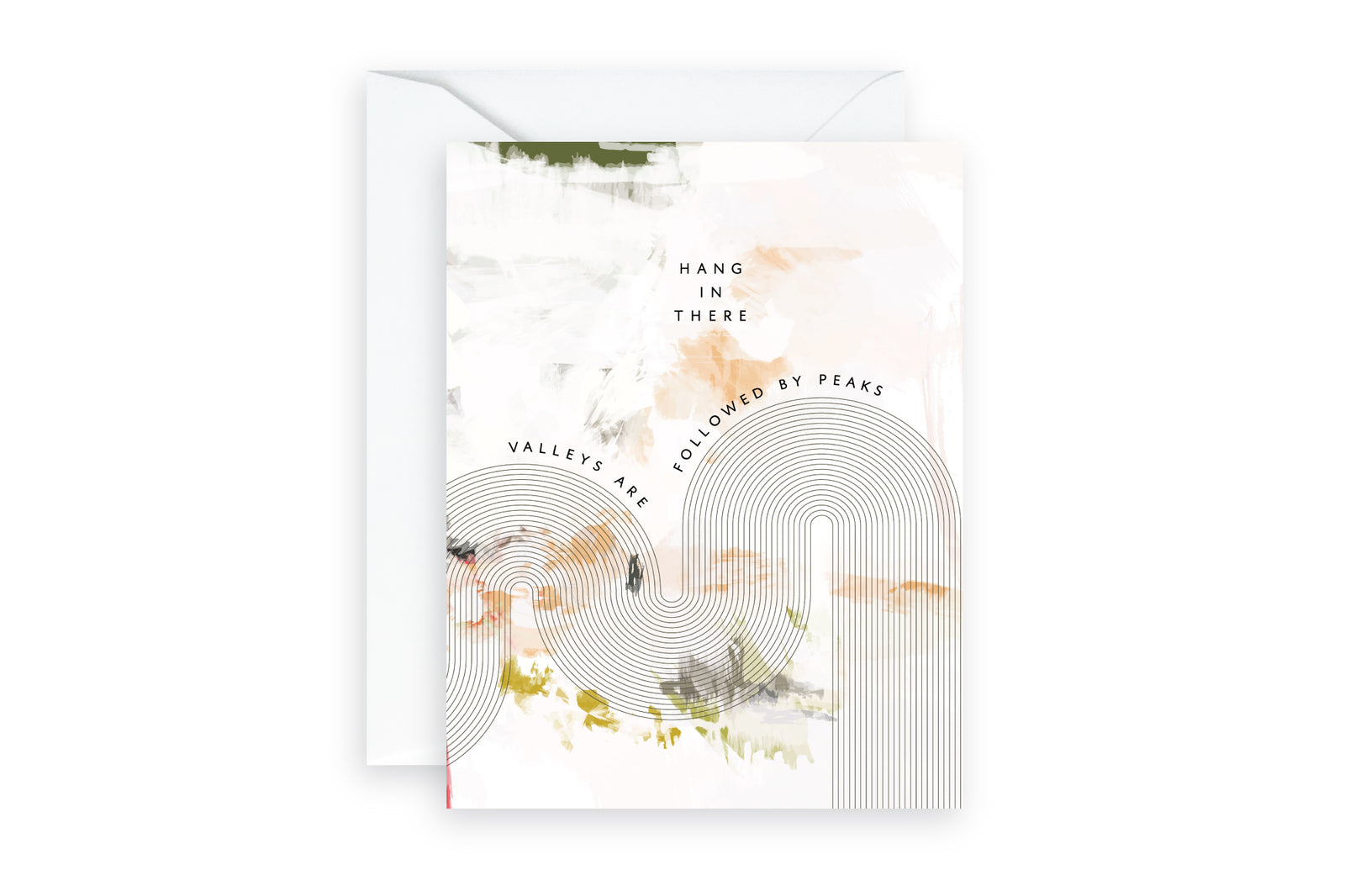 Hang in | Sympathy | Cheer Modern Abstract Greeting Card by pixelimpress