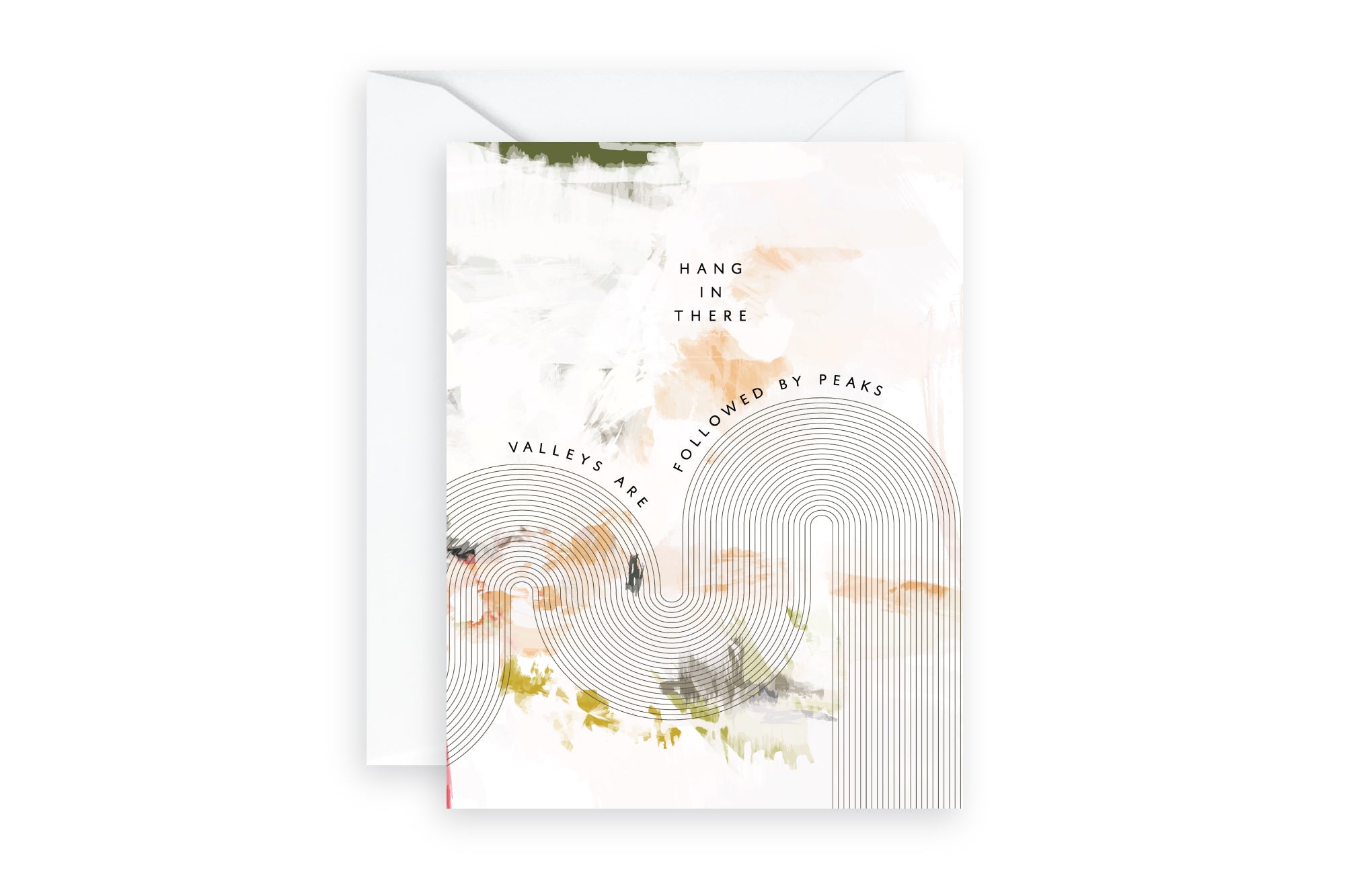 Hang in | Sympathy | Cheer Modern Abstract Greeting Card by pixelimpress