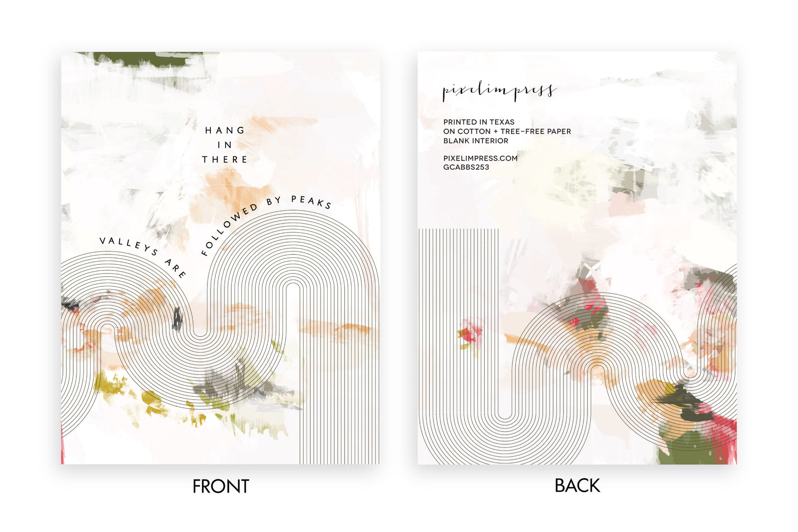 Hang in | Sympathy | Cheer Modern Abstract Greeting Card by pixelimpress