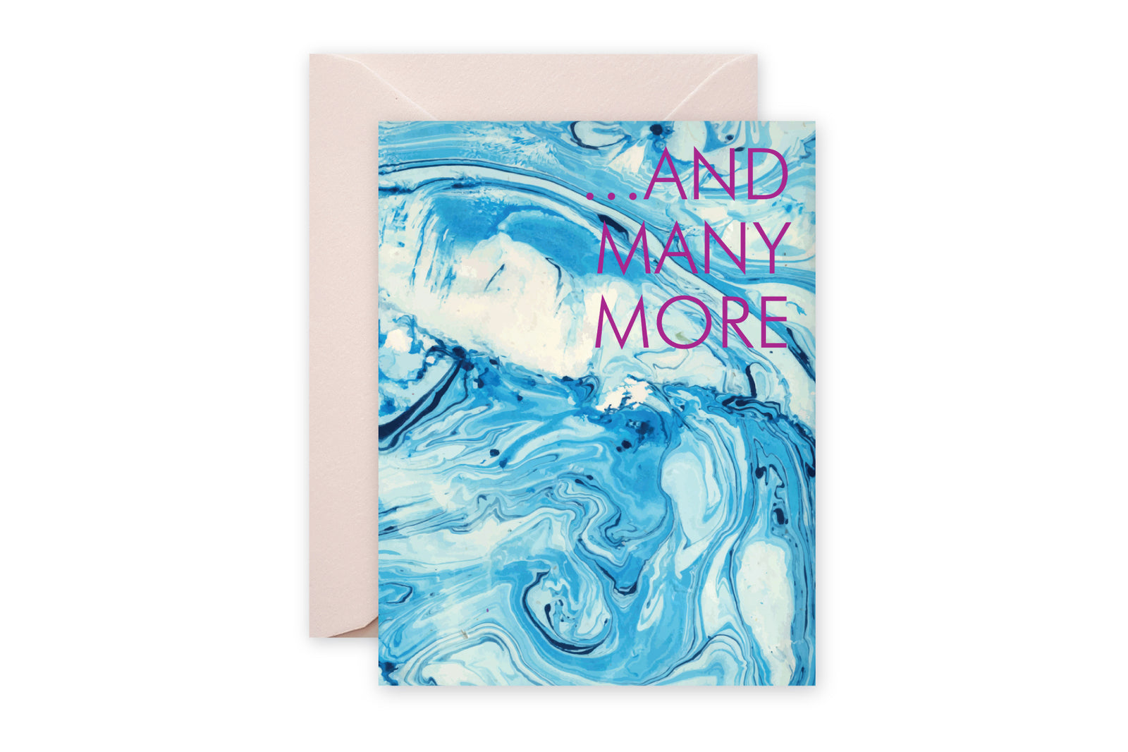 AND MANY MORE Aqua/Indigo Marble Card