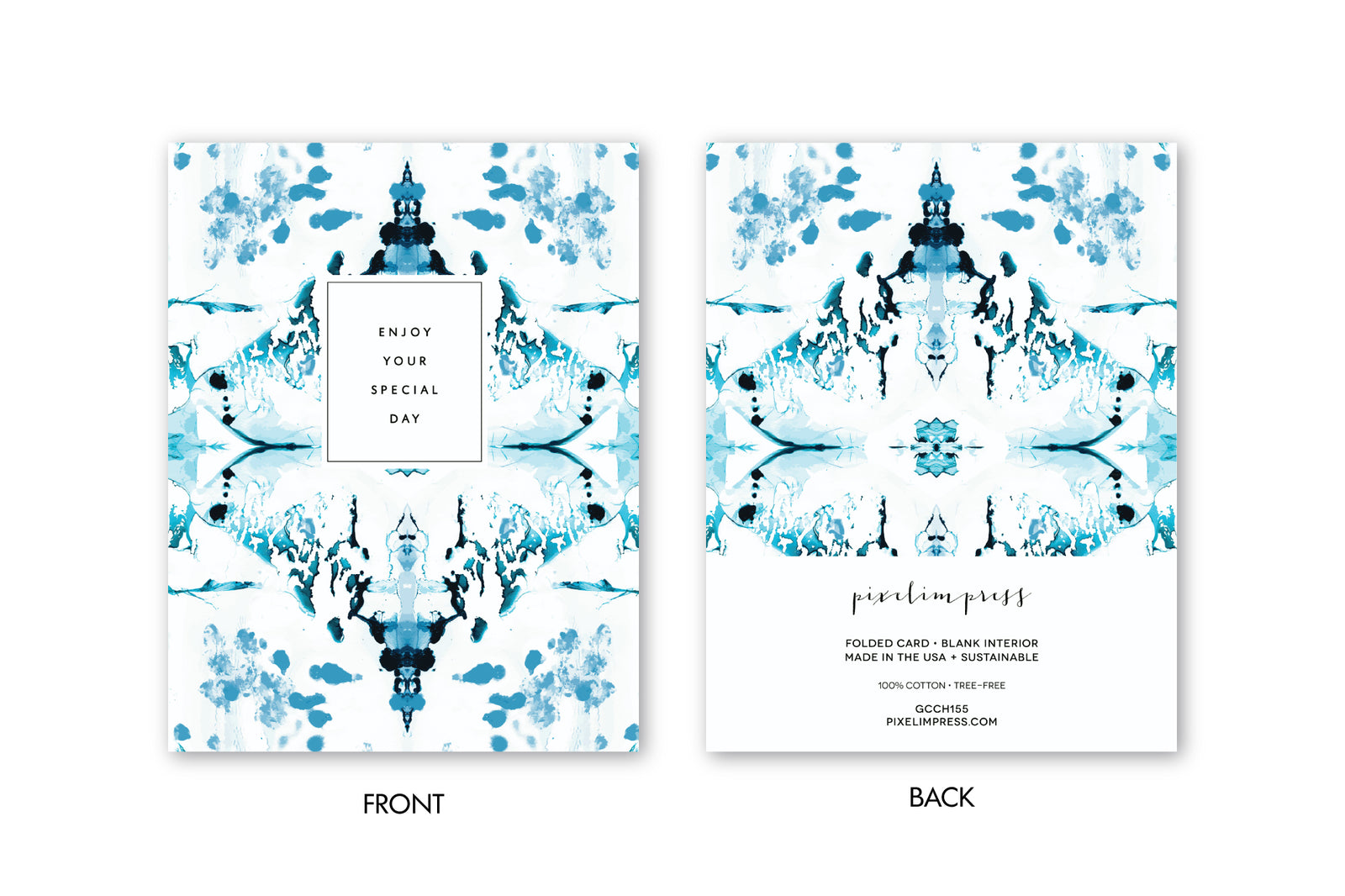 ENJOY YOUR SPECIAL DAY Blue + White Chinoiserie Card