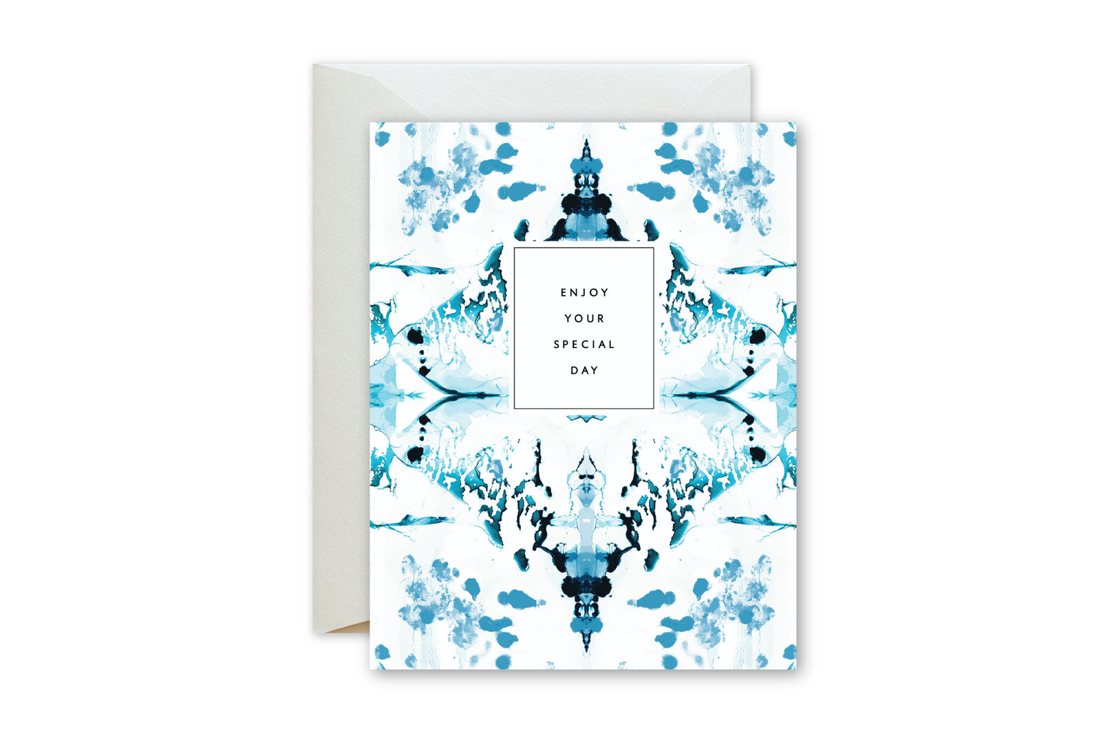 ENJOY YOUR SPECIAL DAY Blue + White Chinoiserie Card
