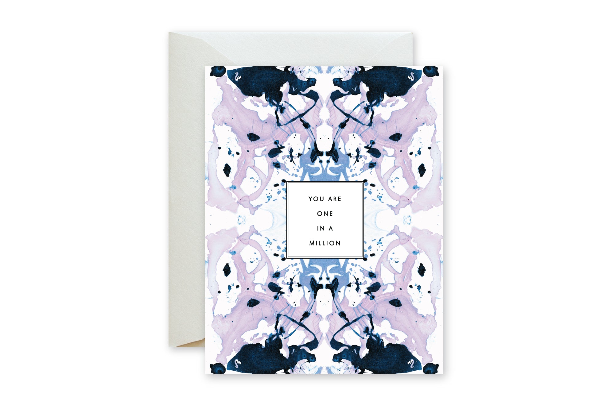 ONE IN A MILLION Lavender Indigo Tiled Marble Card