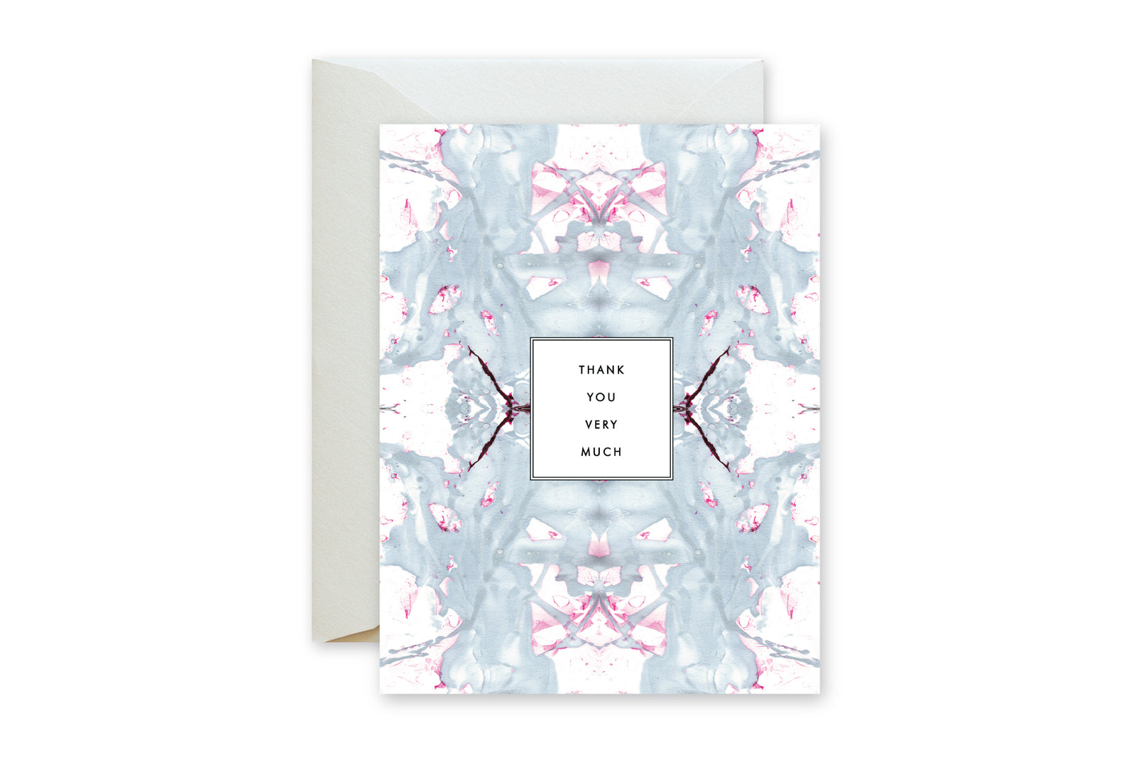 THANK YOU VERY MUCH Grey Tiled Marble Card