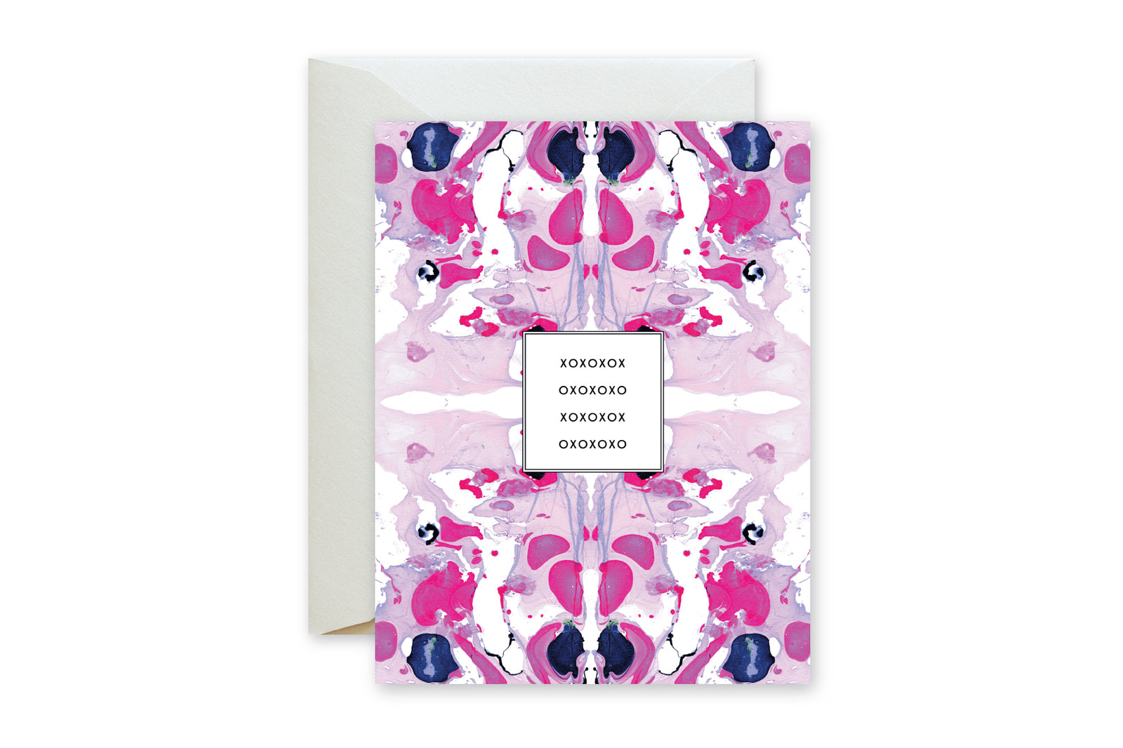XOXO Magenta Tiled Marble Card