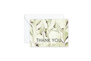 THANK YOU Sage Green Marble Notecards