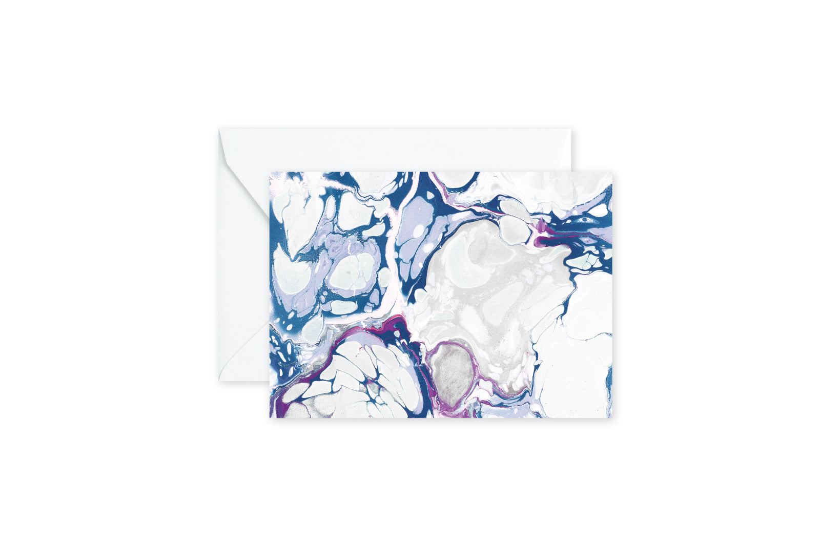 Indigo Fuschia Marble  Notecards