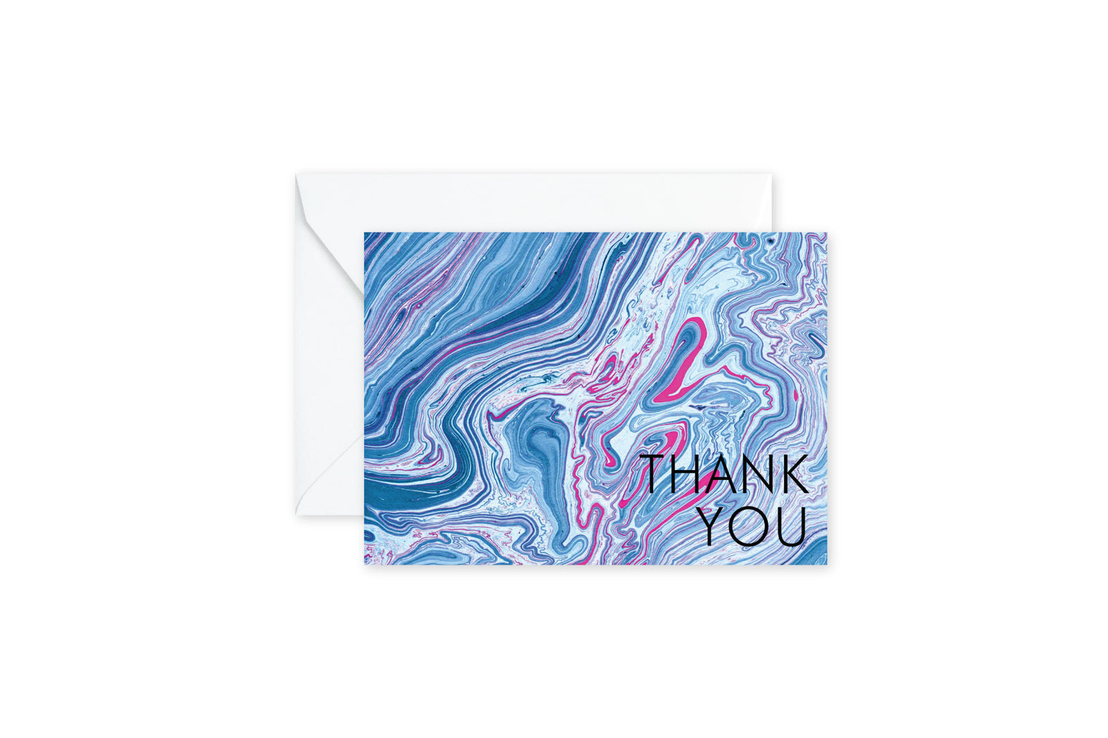 THANK YOU Indigo + Fuchsia Marble Notes