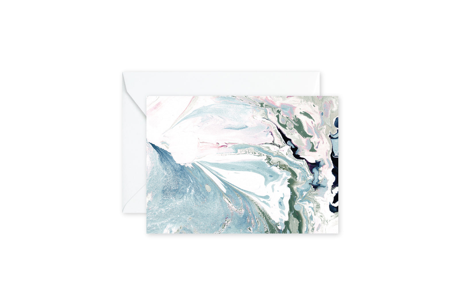 Aqua Sage Marble Notecards