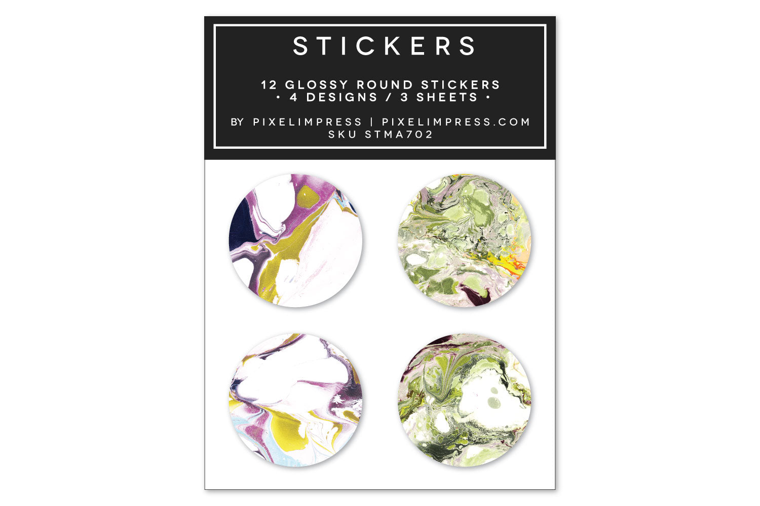 Designer Sticker Set II - (12) Stickers