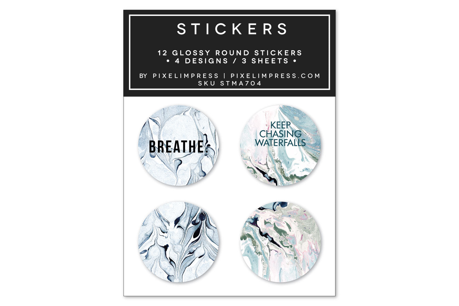 Designer Sticker Set IV - (12) Stickers